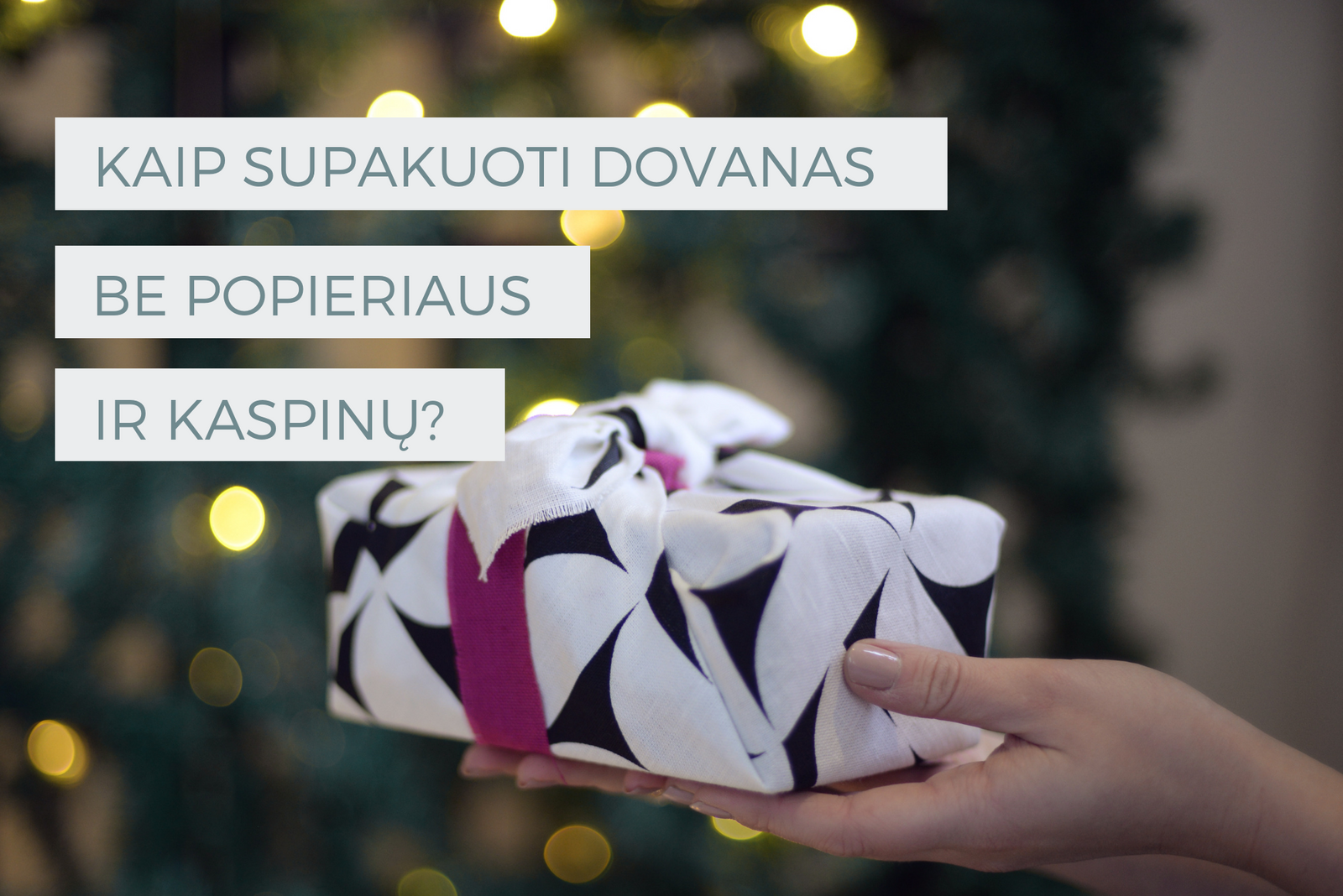 KAIP KŪRYBIŠKAI SUPAKUOTI DOVANAS BE POPIERIAUS IR KASPINŲ?