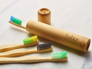 Bambukinis vaikiško dantų šepetėlio dėklas BABU - Urban Earth Lovers | Zero Waste 2