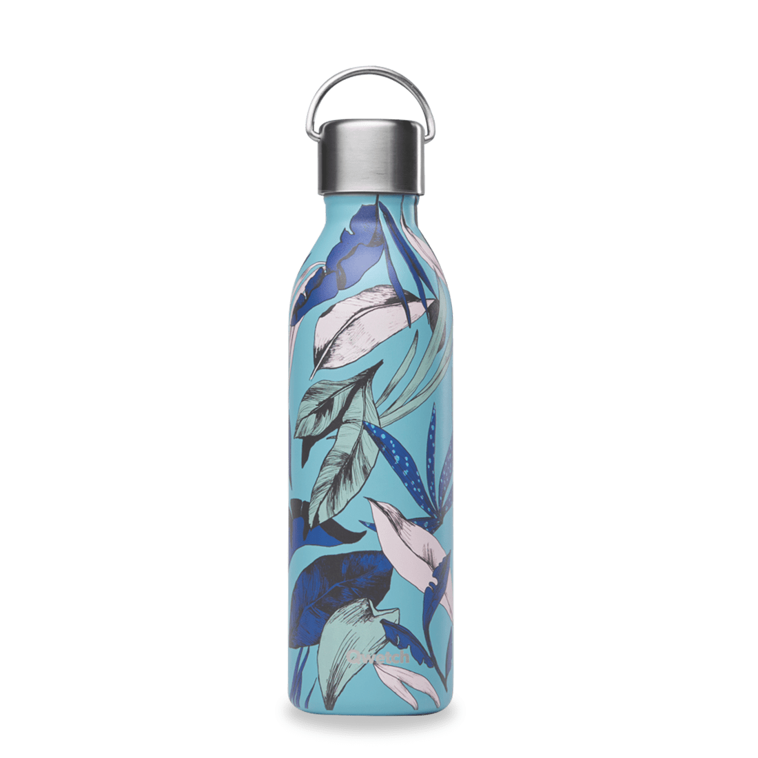 Ūdens pudele ar rokturi QWETCH Bleu acier  - 600ml QD3622