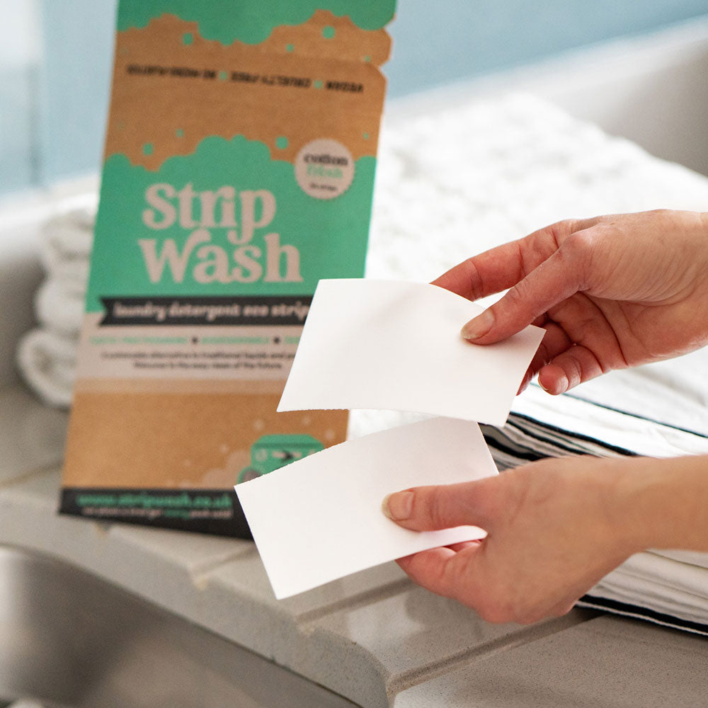 Bioloģiski noārdāmas veļas mazgāšanas sloksnes STRIP WASH, 24 gab