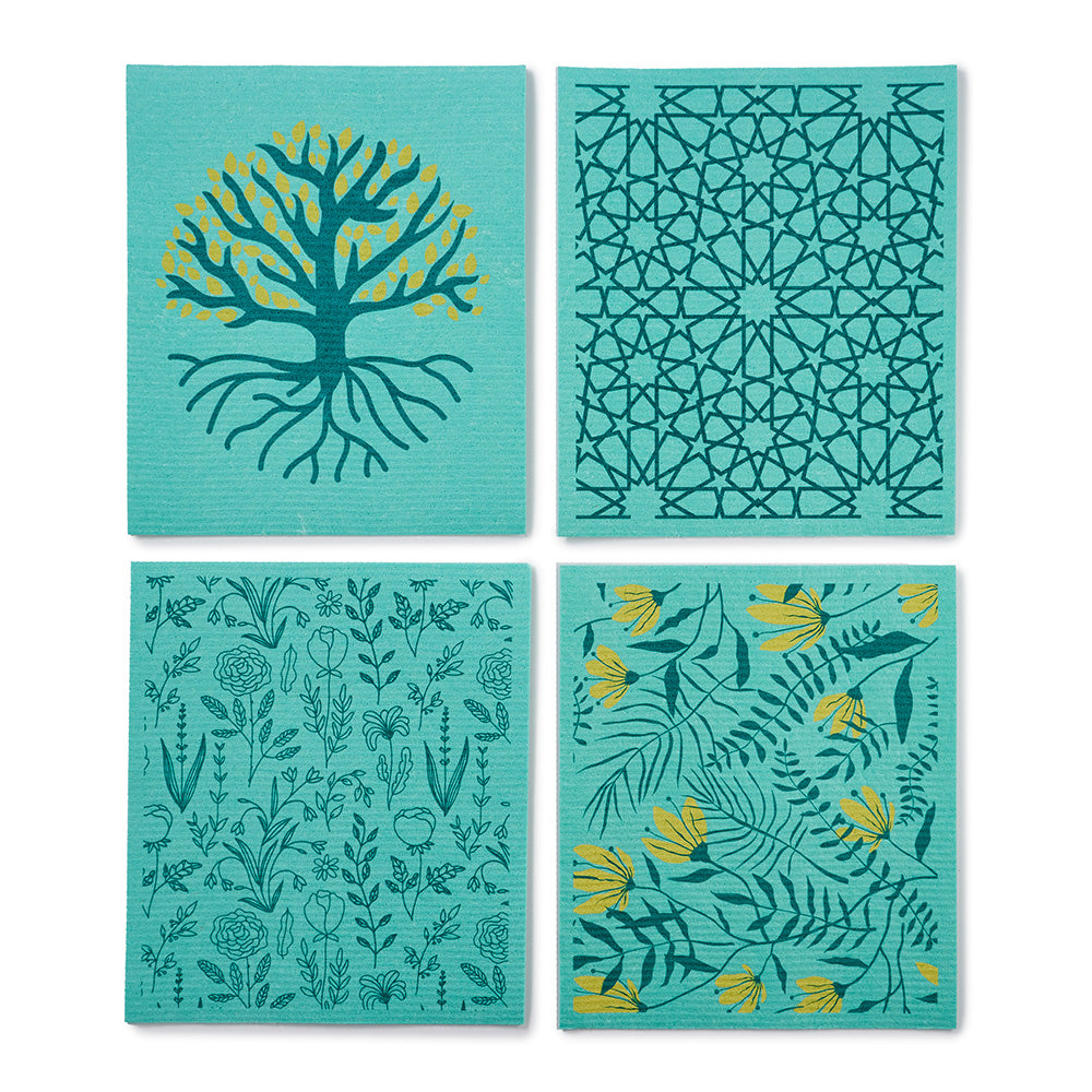 Kompostuojamų šluosčių rinkinys ECOLIVING, 4 VNT